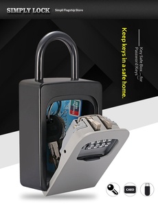 Outdoor <b>Safe</b> Key Security <b>Box</b> Hanging Portable Alloy <b>Safe</b> Car 4 Digit Digital Wall Mouted House School Office Use Key Locker <b>Box</b> - Product Image 4