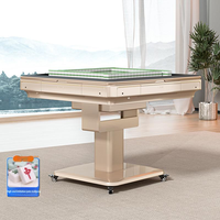Table de mahjong automatique de luxe avec roues pliantes en métal silencieuses pour le divertissement