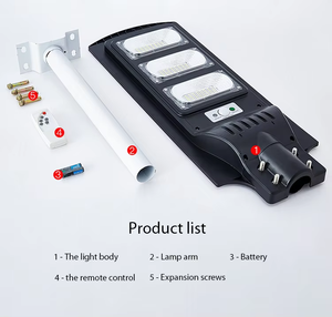 ไฟถนนโซลาร์เซลล์ Jingsun ขายส่ง 200w IP67 กันน้ำ ความสว่างสูง สำหรับไฟส่องสว่างถนนสาธารณะกลางแจ้ง - Product Image 1