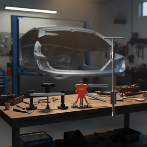 Vevor Outil de débosselage sans peinture, levier de débosselage en acier inoxydable, équipement de réparation de carrosserie, kit de suppression des dommages de grêle - Product Image 2