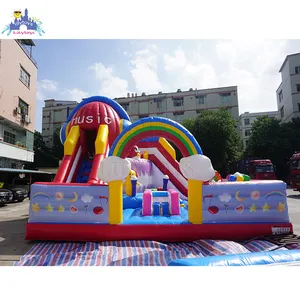 संगीत पार्टी inflatable trampoline कूद कस्टम आउटडोर inflatable खेल बच्चों के मज़ा महल