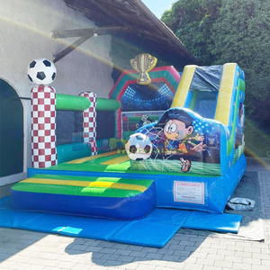 Castillo inflable de fútbol, tobogán inflable, brincolín deportivo comercial para niños - Product Image 2