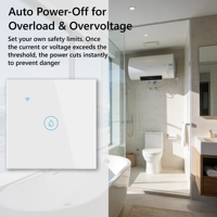 Oferta Especial: Interruptor Inteligente para Calentador de Agua de 25A y 5000W, Panel Táctil, IP20, Certificado CE, Control por Aplicación Smart Life, Protección Contra Sobrecargas, 1 Año de Garantía