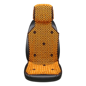 Wooden Bead Car Seat <b>Cushion</b> Ventilated Cooling <b>Pad</b> Summer Driver Front Seat Cover Set 3-4 Pieces - Product Image 5