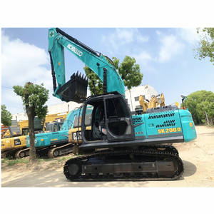 Excavatrice Kobelco SK200 bien entretenue, poids opérationnel de 8 à 20 tonnes, d'occasion, système hydraulique japonais, moteur et engrenages inclus - Product Image 2