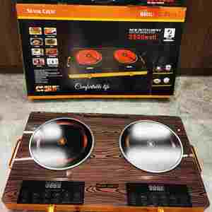 Cocina de Inducción Doble, Estufa Eléctrica Infrarroja de 3500W, Placa de Inducción Eléctrica, Olla Caliente, Cocina de Inducción de 2 Quemadores SKD - Product Image 6