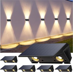 Décoration extérieure de haute qualité étanche Ip65 Abs Deck Garden Rgb Led Solar Wall Lights - Product Image 1
