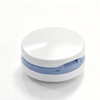 Nouvelle mode, design personnalisé mignon, étui compact transparent blanc et bleu vide pour fard à joues, conteneur pour fard à paupières, ABS léger YS