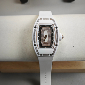 <span class=keywords><strong>Montre</strong></span> de luxe pour <span class=keywords><strong>femme</strong></span>, <span class=keywords><strong>montre</strong></span> mécanique <span class=keywords><strong>avec</strong></span> diamants, boîtier tonneau <span class=keywords><strong>avec</strong></span> cadran squelette, <span class=keywords><strong>montre</strong></span> automatique élégante - Product Image 2