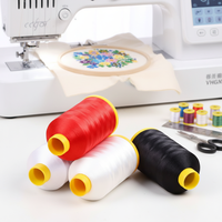 Fil de broderie en polyester 150D/2 en gros pour machine à broder informatisée, résistant à la décoloration