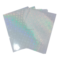 Feuille de superposition holographique imperméable A4 Film de stratification d'étoile de sable auto-adhésif Feuille supérieure transparente de photo de stratifié froid de BOPP