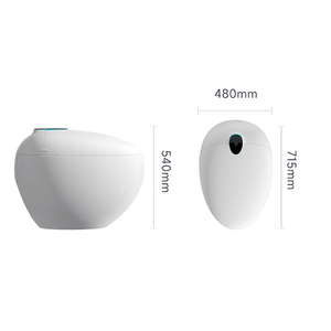 Toilette intelligente de haute qualité, futuriste, en forme d'œuf, avec fonction de rinçage au pied et apparence multicolore - Product Image 2
