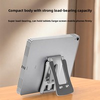 Support de téléphone pliable en aluminium, support de tablette portable pour bureau avec revêtement en silicone antidérapant et support robuste pour bureau