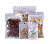 Sacs refermables - Plastique/Poly/Mylar/Feuille d'aluminium, anti-odeur, réutilisables, résistants, pour congélation, stockage de café et aliments, transparents, refermables