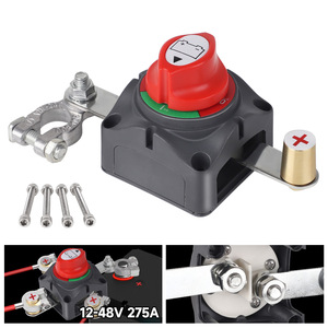 Aluminum Battery Clamp <b>Power</b> Cut Off <b>Switch</b> 275A 12-48V Engine Kill For Car Truck Boat - Product Image 4