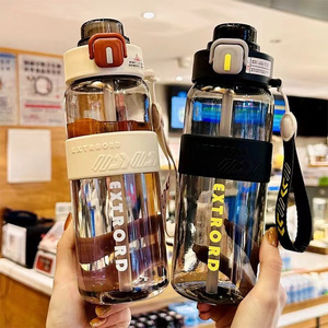 Extrord Sports Water Bottle 1000Ml With Straw Drop Proof Portable Fitness Drink Cup For Outdoor Use - Product Image 1