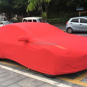Cubierta completa de terciopelo para coche, cubierta de terciopelo elástica a prueba de polvo para garaje subterráneo, espectáculo de coche - Product Image 1