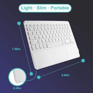 Teclado Inalámbrico Recargable Portátil Delgado de 78 Teclas de Plástico con Retroiluminación y Panel Táctil - Product Image 6
