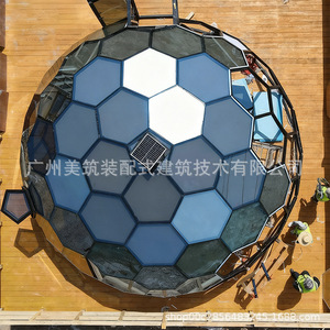 Solución de Ensamblaje para Techos Poligonales de Cristal Templado para Terrazas Acristaladas, Uso en Hoteles, Alta Transmitancia de Luz, Diseño Contemporáneo - Product Image 3