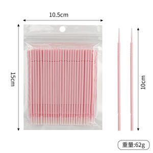 Ensemble d'écouvillons de nettoyage de cils greffés jetables 100 pièces/paquet Micro <span class=keywords><strong>brosse</strong></span> synthétique en <span class=keywords><strong>Nylon</strong></span> pour la beauté du maquillage - Product Image 3