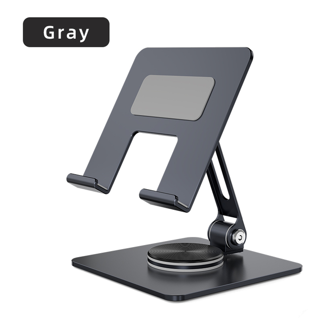 IKATAK New Metal Portable Swivel Rotating Desktop Adjustable Stand Tablet Holder 360