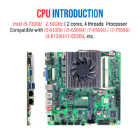 Nouvelle carte mère industrielle Mini ITX 6 ports COM RS485 RS422 avec Watchdog matériel et GPIO, compatible Intel Core i5 7200U (6e-9e génération), 2x DDR3 SO-DIMM, Mini PCIe