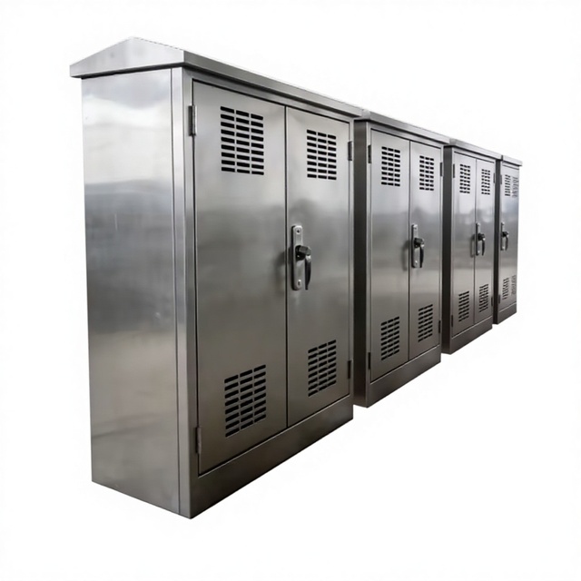 Outdoor 304 Stainless Steel Electrical Control Box | IP54 Waterproof High Precision Sheet Metal Distribution Cabinet