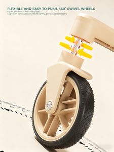 काले/खाकी/बेज डिचचबल फोल्डेबल एल्यूमीनियम मिश्र धातु उच्च कार्बन स्टील ऑक्साइड कपड़े पालतू जानवर छोटे मध्यम पालतू जानवरों के लिए - Product Image 5