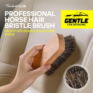 FantastiCLEAN Nouveau Design Kit de Nettoyage et Détail Intérieur de Voiture 9 Pièces avec Brosses en Plastique à Poils de Porc pour l'Entretien du Cuir Automobile - Product Image 6