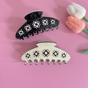 Qianjin venta al por mayor 2024 nuevo acetato personalizado Rhinestone pinza para el cabello mujeres occidentales accesorios de alta calidad - Product Image 3