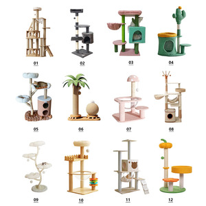 Kualitas tinggi lucu kucing putih pohon rumah menggaruk tiang rami kucing Chipboard memanjat bingkai perlengkapan untuk hiburan kucing - Product Image 5