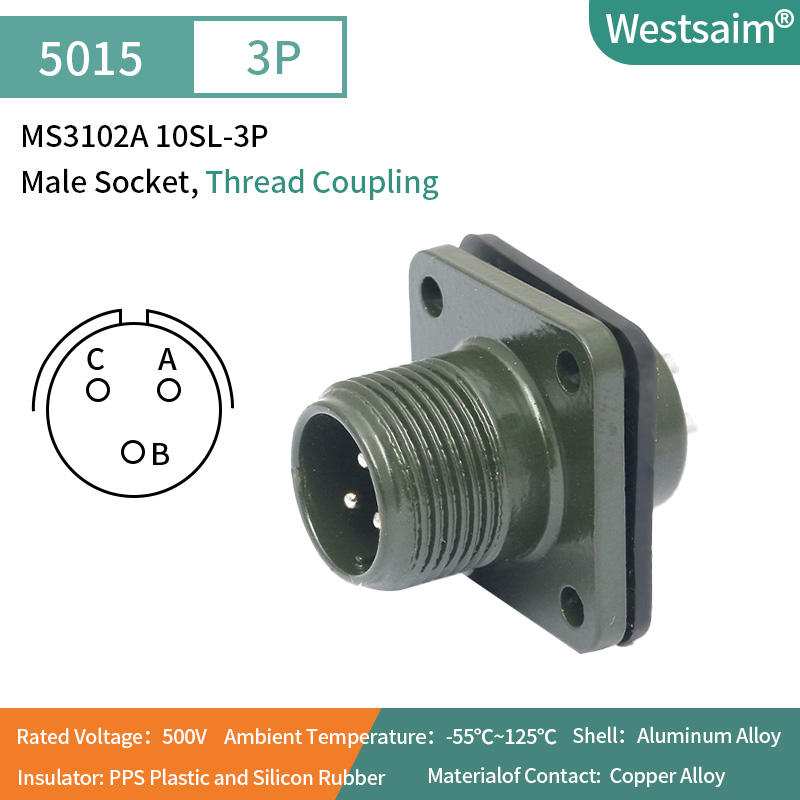 MS3102A-10SL-3P ซ็อกเก็ต, ตัวผู้