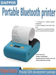 <span class=keywords><strong>Mini</strong></span> impresora portátil de 80mm con Bluetooth para móvil, impresora térmica de recibos con USB + interfaz en serie, máquina de impresión de facturas - Product Image 3