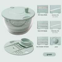 Fabrieksdirect multifunctionele groentesnijder met handmatige draaibare afdruipmand, fruit- en groentedroger, salade-dehydrator