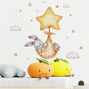 Mignon éléphant endormi Stickers muraux enfants chambres d'enfants décor <span class=keywords><strong>de</strong></span> pépinière <span class=keywords><strong>maternelle</strong></span> maison décorative ballon à air chaud vinyle décalcomanies - Product Image 2