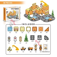Juego de Juguetes Magnéticos Educativos 3D STEM de Construcción, Tendencia 2025, Bloques de Construcción Magnéticos, 48 Piezas de Azulejos Magnéticos para Niños