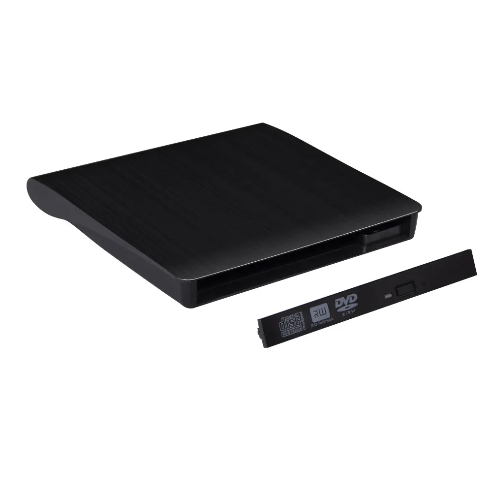 Caja de unidad óptica externa portátil, caja de grabadora de DVD SATA de 12,7mm