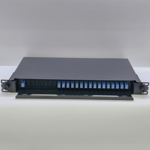 1U 19-Inch Rack-Mount PLC <b>Splitter</b> Chassis with Built-in 1x16 SC/UPC Cassette, Slide-Out Tray - Product Image 6