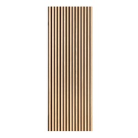 Décoration murale intérieure moderne Akupanel, placage de bois de chêne naturel, panneau acoustique à lattes, insonorisation NRC 0.9 pour studio, école