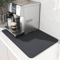 Tapis de comptoir de cuisine avec dos en caoutchouc tapis de café avec bords surélevés tapis de station de café à nettoyage rapide pour comptoir