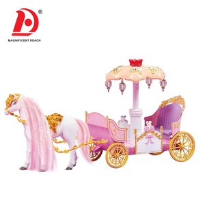 HUADA 2023 Children Battery Operated <strong>Toy</strong> Kids Electric Princess Pink Royal <strong>Horse</strong> <strong>Carriages</strong> <strong>Toy</strong> for Dolls - Product Image 4