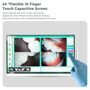 24 pollici Touch Screen windows 10 telecamera intraorale dentale con Monitor
