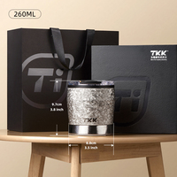 Ensemble de tasses à café isothermes portables en titane de 9 oz, personnalisables avec logo, couleur au choix, avec cuillère et paille, idéal pour un cadeau