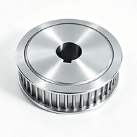 Poulie de distribution OEM AT5 T5 5M 24T 30T 36T 40T, pas de 5 mm, alésage personnalisé 5 mm 12 mm 25 mm, largeur de courroie 10 mm 15 mm, en acier ou aluminium avec gorge de clavette