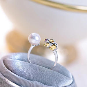 Support de bague en argent S925 pour accessoires de perles DIY, nouvelle édition tendance, plat 5-7mm, bijoux en argent 1828 - Product Image 1