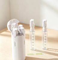 Bouteille de voyage 4-en-1, distributeur portable de produits de toilette, ensemble rechargeable, flacon pompe pour articles de toilette de voyage