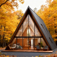 Maison préfabriquée de luxe en Chine Maison préfabriquée Toit triangulaire Cabine modulaire Petites maisons pour salon Chambre à coucher Salle de bain