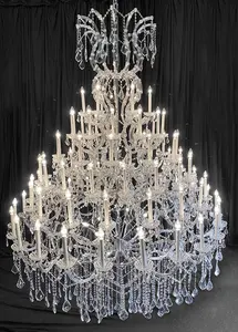 Lustre en cristal italien moderne, lustre classique en cristal avec abat-jour, luminaire suspendu pour hôtel