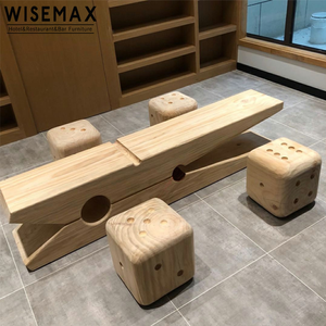 WISEMAX FURNITURE Meuble en <span class=keywords><strong>bois</strong></span> Wabi-sabi pour salon, <span class=keywords><strong>banc</strong></span> long en <span class=keywords><strong>bois</strong></span> en forme de pince, <span class=keywords><strong>table</strong></span> basse d'appoint - Product Image 6