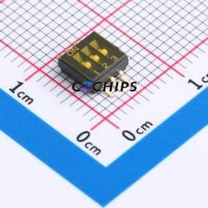 BX-DS1.27-3PTP DIP Switch SMD,P=1.27mm Switch Flat Toggle, Groove Type Single Pole Single Throw 3 1.27mm - Product Image 1